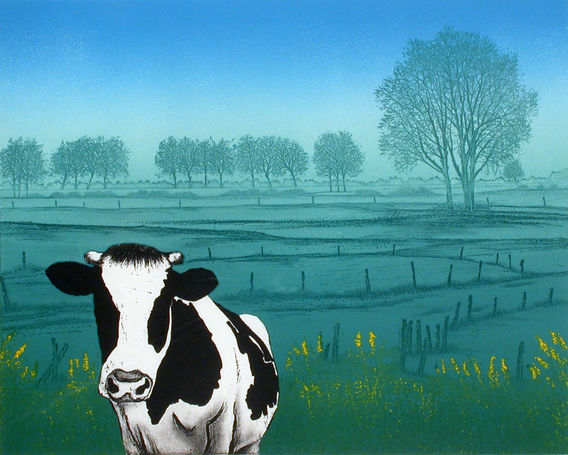 Koeien in polderland