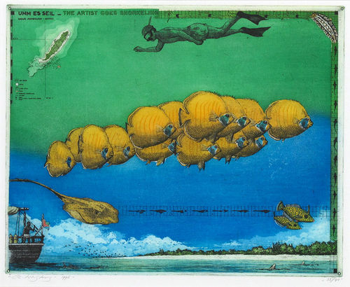 Umm es Sel, the artist goes snorkling   33/40