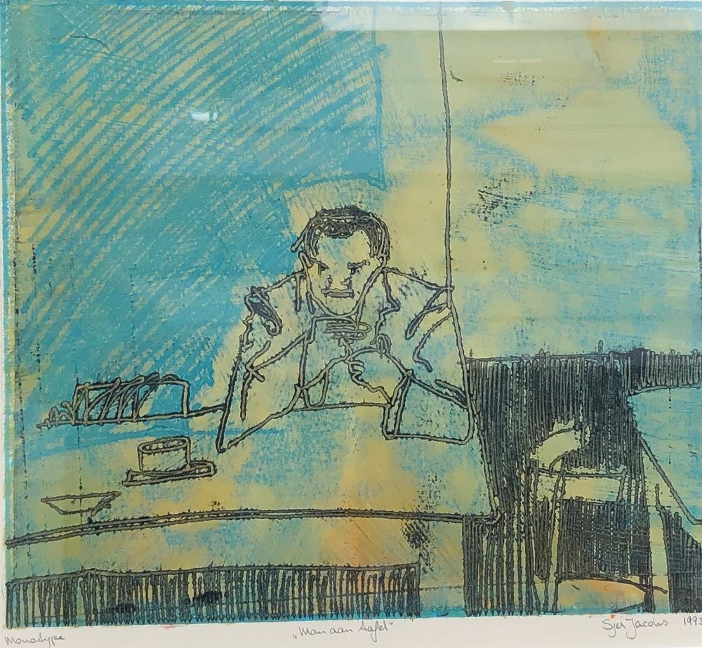 Man aan tafel