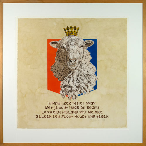 Windwijzer in het gras (Schaap) 4/20