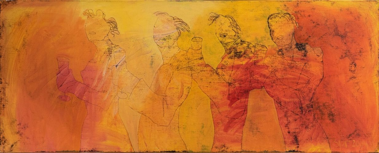 3 mannen en een vrouw