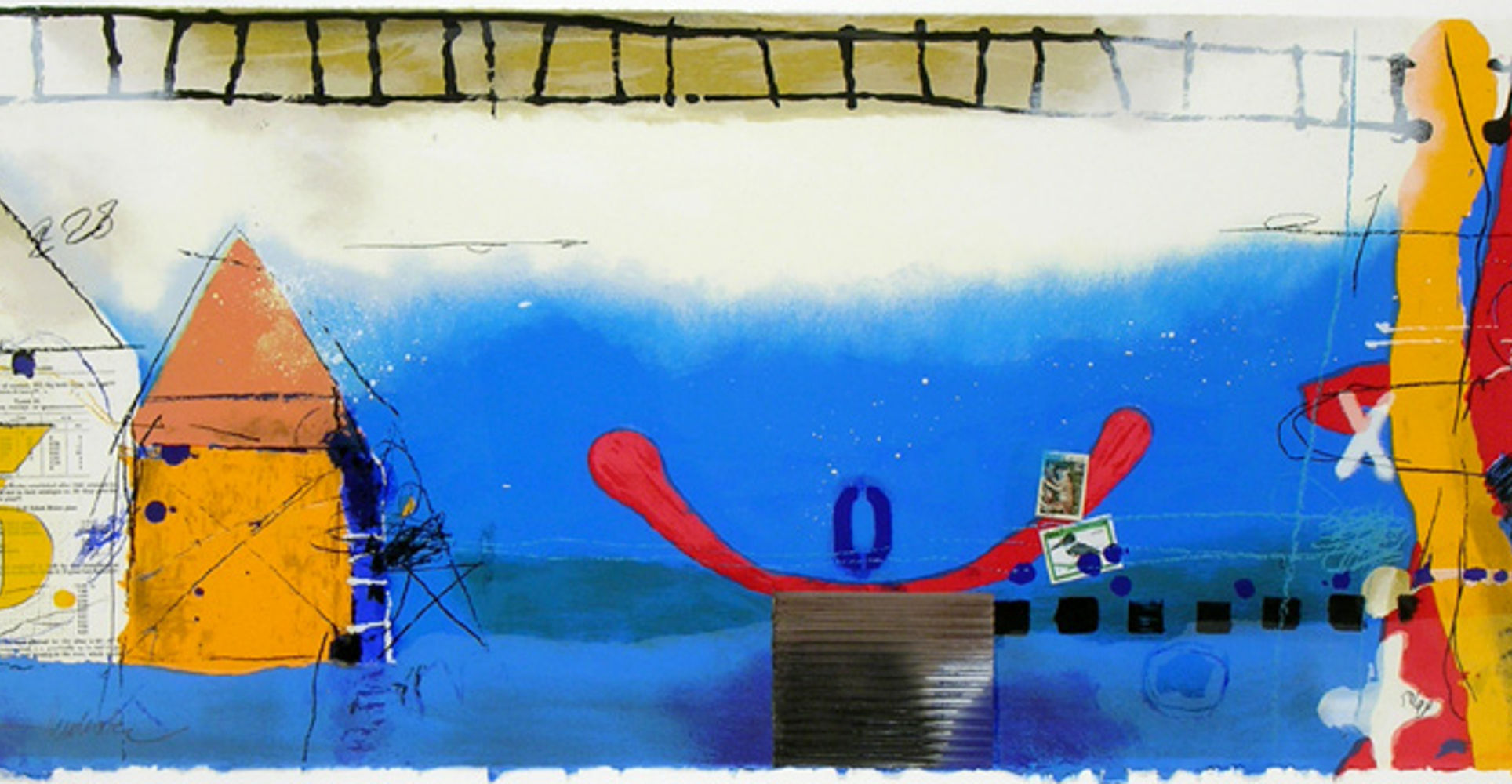 Zonder titel (liggend blauw)