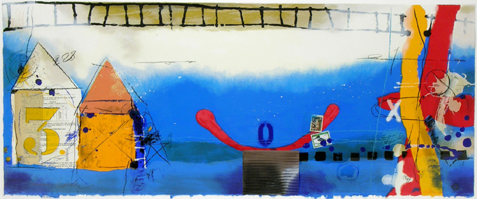 Zonder titel (liggend blauw)