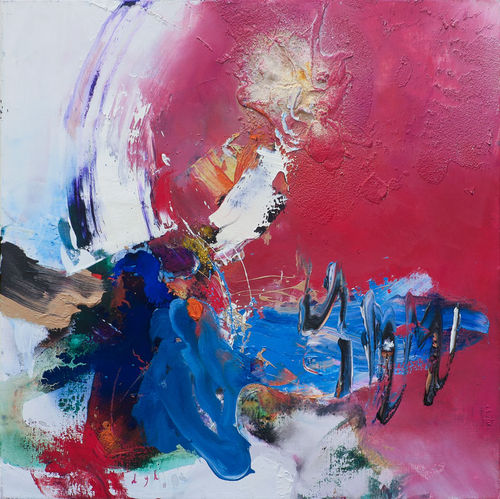 Berglandschap met rood