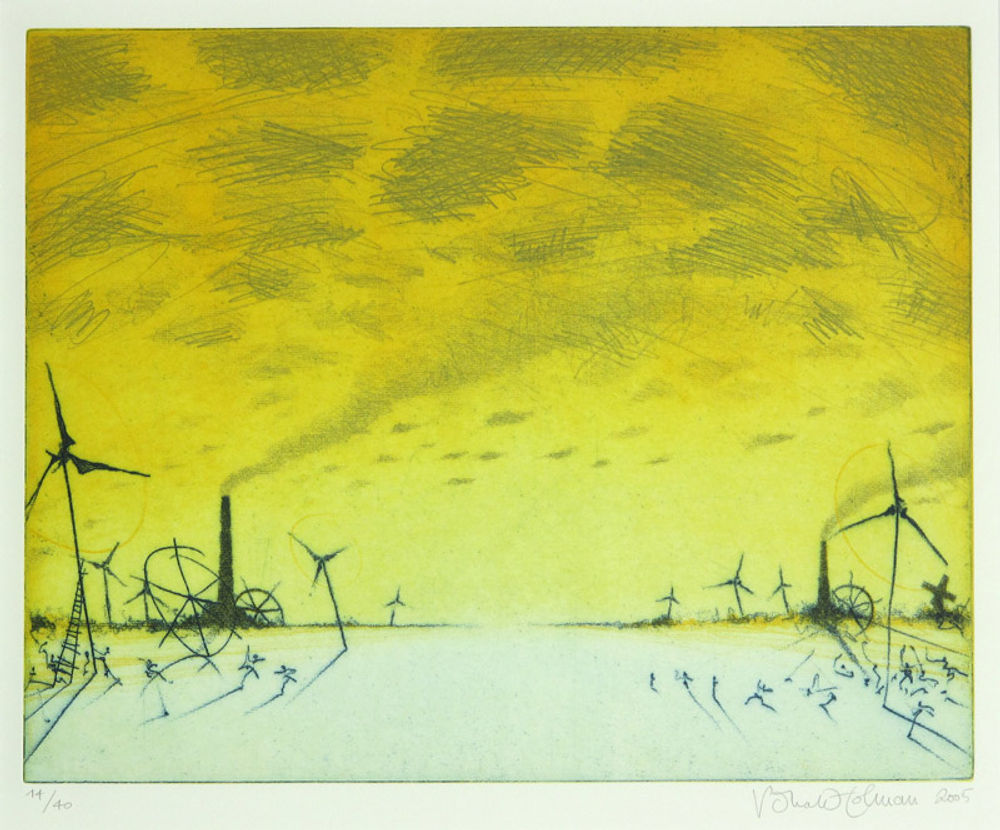 Horizon, machine, de wolken