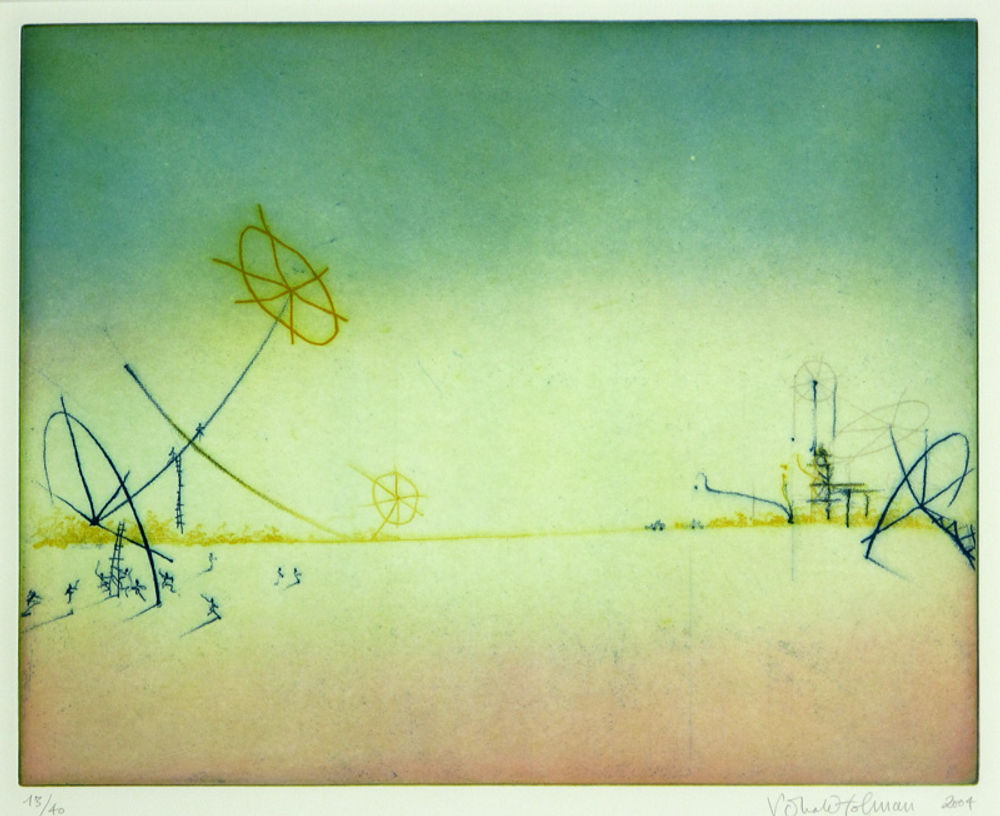 Horizon, machine, de zon