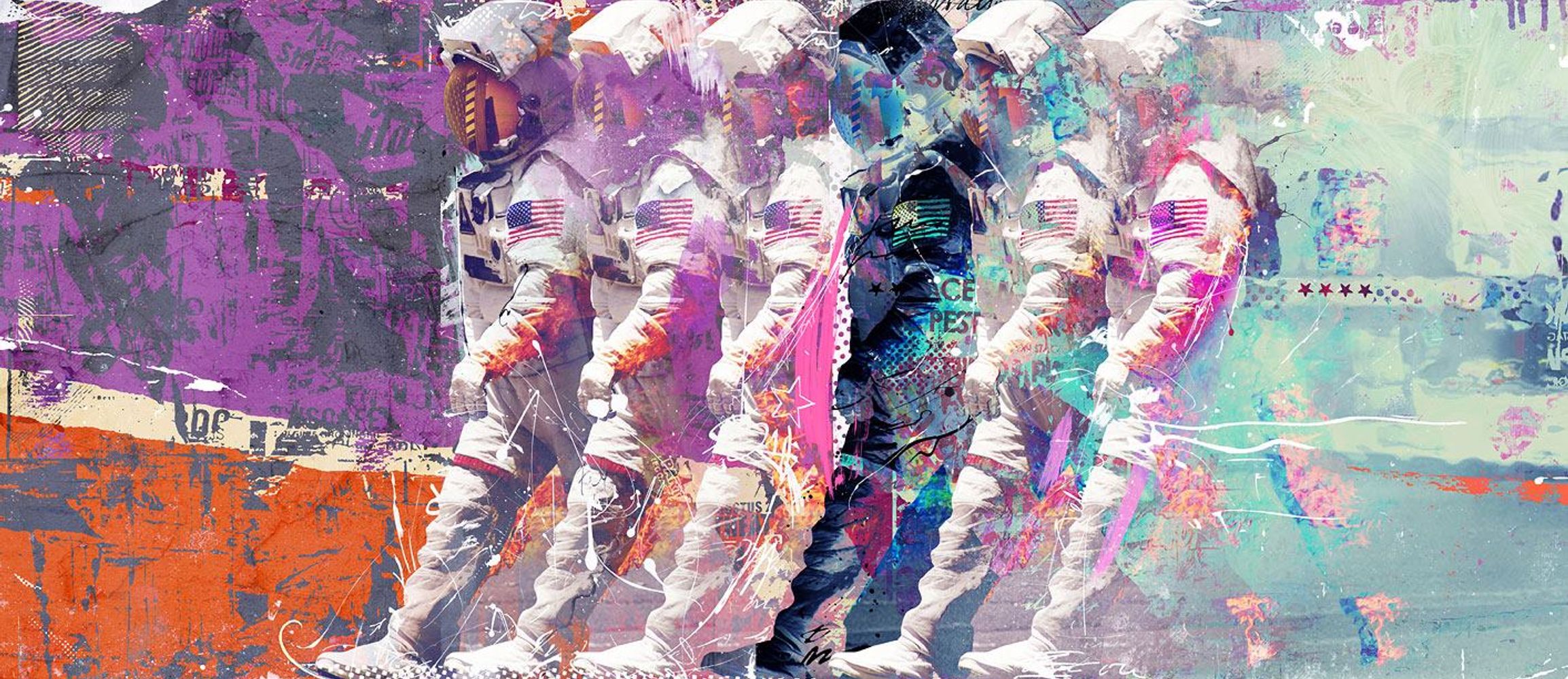 Astronaut moonwalk