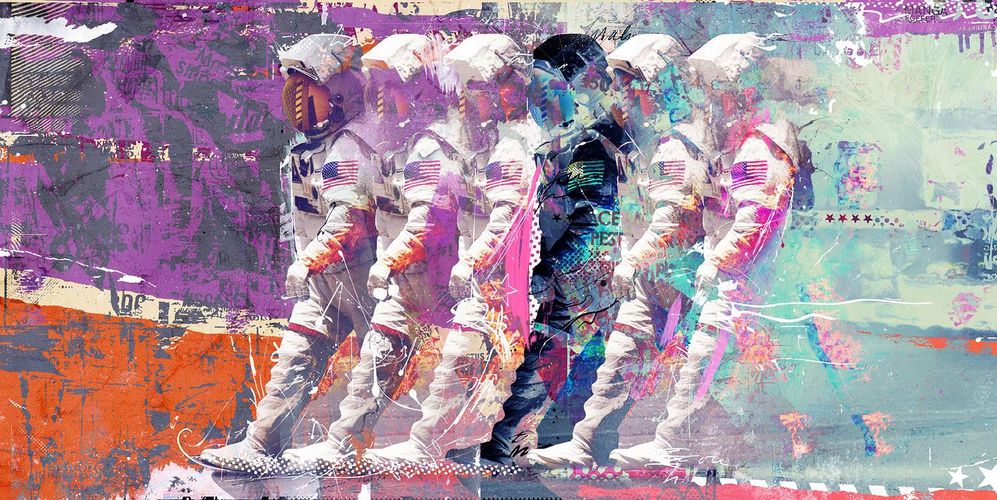 Astronaut moonwalk
