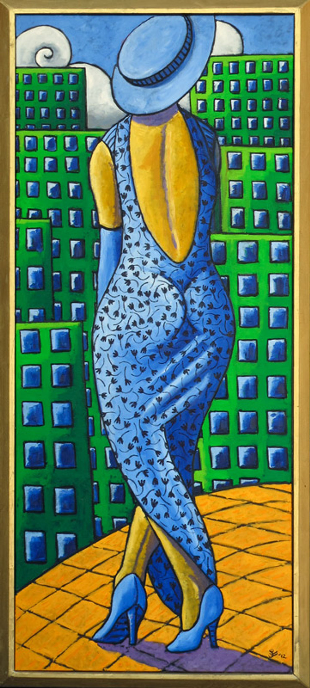 Woman with catwalk walk