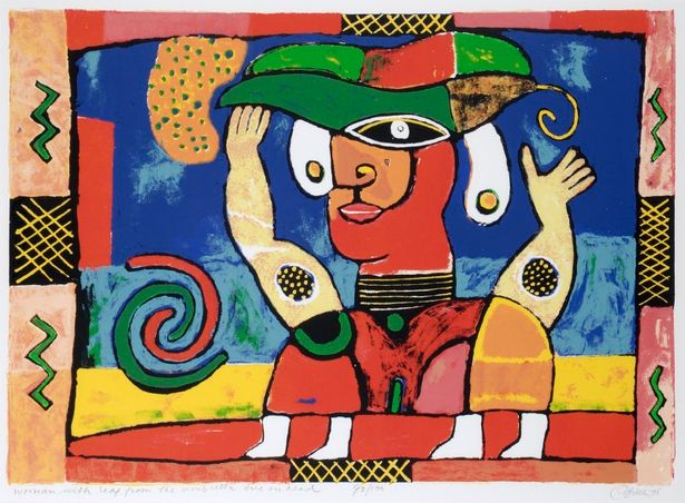 Woman with leaf from