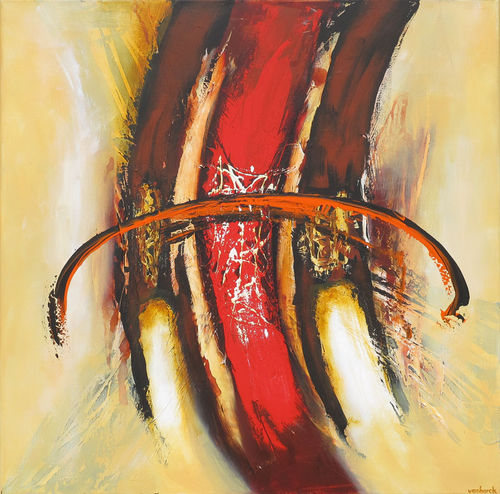 Red abstract with orange