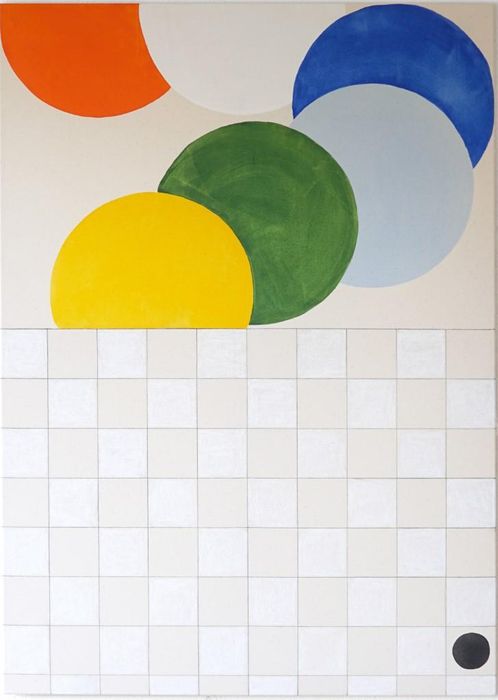 Marbles over tiles