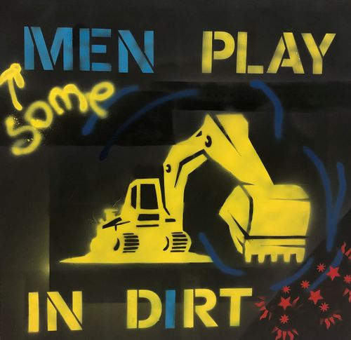 Some men play in dirt