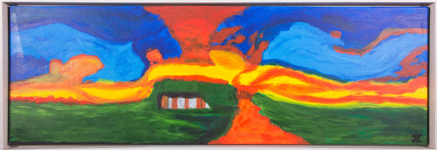 Landschap met rode en gele gloed (HL0039)