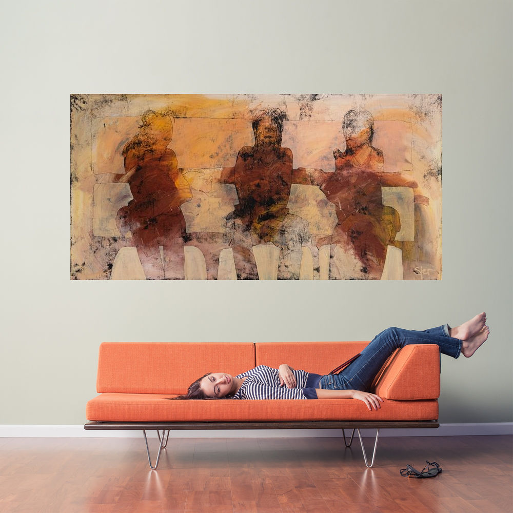 3 zittende figuren