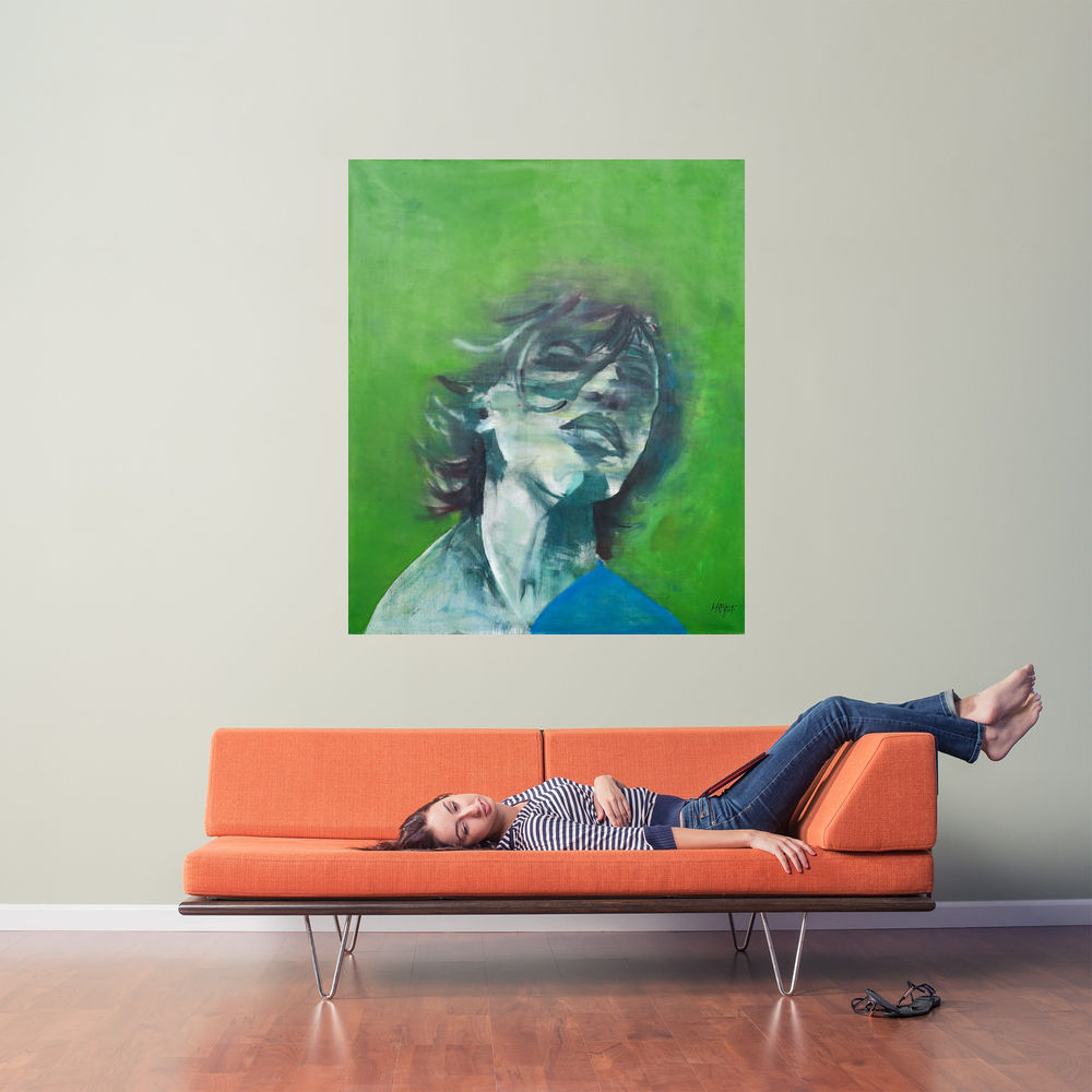 Portret in groen