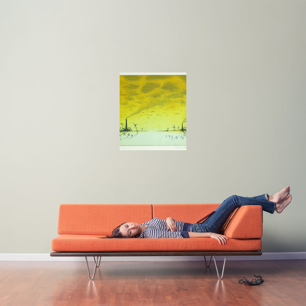 Horizon, machine, de wolken