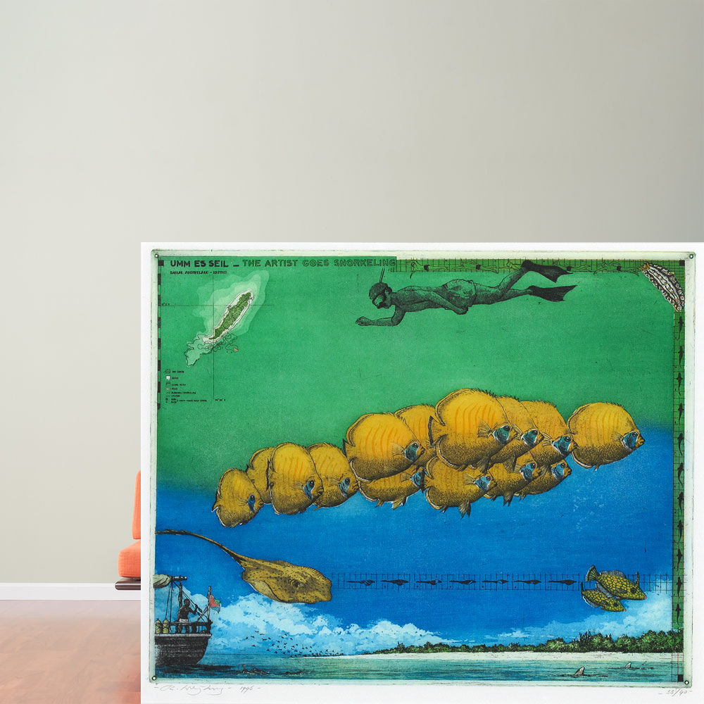 Umm es Sel, the artist goes snorkling   33/40